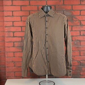 Nodus Mens 17 1/2 Striped Dress Shirt – Classic Formal‎